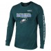 Футболка с длинным рукавом Philadelphia Eagles Majestic Threads Super Bowl LIX Tri-Blend - Midnight Green