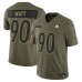 Игровая джерси Pittsburgh Steelers T.J. Watt Nike Olive 2025 Salute to Service Limited