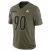 Игровая джерси Pittsburgh Steelers T.J. Watt Nike Olive 2025 Salute to Service Limited