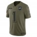 Игровая джерси Philadelphia Eagles Jalen Hurts Nike Olive 2025 Salute to Service Limited