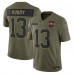 Игровая джерси San Francisco 49ers Brock Purdy Nike Olive 2025 Salute to Service Limited
