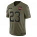 Игровая джерси San Francisco 49ers Christian McCaffrey Nike Olive 2025 Salute to Service Limited