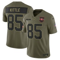 Игровая джерси San Francisco 49ers George Kittle Nike Olive 2025 Salute to Service Limited