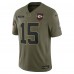 Игровая джерси Kansas City Chiefs Patrick Mahomes Nike Olive 2025 Salute to Service Limited
