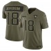 Игровая джерси Minnesota Vikings Justin Jefferson Nike Olive 2025 Salute to Service Limited