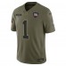 Игровая джерси New York Giants Malik Nabers Nike Olive 2025 Salute to Service Limited