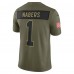 Игровая джерси New York Giants Malik Nabers Nike Olive 2025 Salute to Service Limited