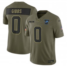 Игровая джерси Detroit Lions Jahmyr Gibbs Nike Olive 2025 Salute to Service Limited