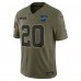 Игровая джерси Detroit Lions Barry Sanders Nike Olive 2025 Salute to Service Retired Limited