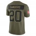 Игровая джерси Detroit Lions Barry Sanders Nike Olive 2025 Salute to Service Retired Limited