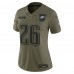 Игровая джерси Женская Philadelphia Eagles Saquon Barkley Nike Olive 2025 Salute to Service Limited