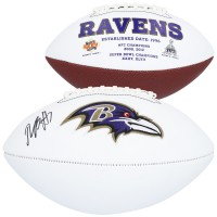Rashod Bateman Baltimore Ravens Autographed Fanatics Authentic Jardin White Panel Football