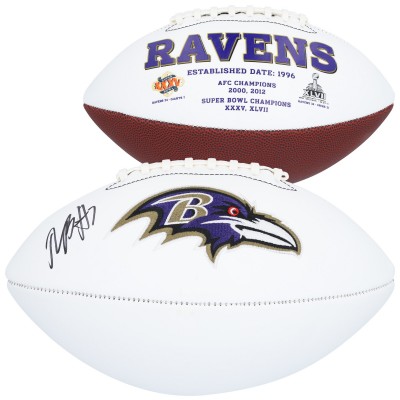 Rashod Bateman Baltimore Ravens Autographed Fanatics Authentic Jardin White Panel Football