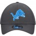 Бейсболка Detroit Lions New Era Charcoal Primary Logo 39THIRTY