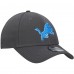 Бейсболка Detroit Lions New Era Charcoal Primary Logo 39THIRTY