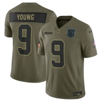 Игровая джерси Carolina Panthers Bryce Young Nike Olive 2025 Salute to Service Limited