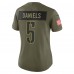 Игровая джерси Женская Washington Commanders Jayden Daniels Nike Olive 2025 Salute to Service Limited