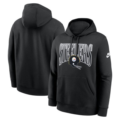 Pittsburgh Steelers Nike Black Full Blitz Club Fleece Pullover Hoodie