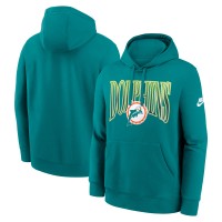Miami Dolphins Nike Aqua Full Blitz Club Fleece Pullover Hoodie