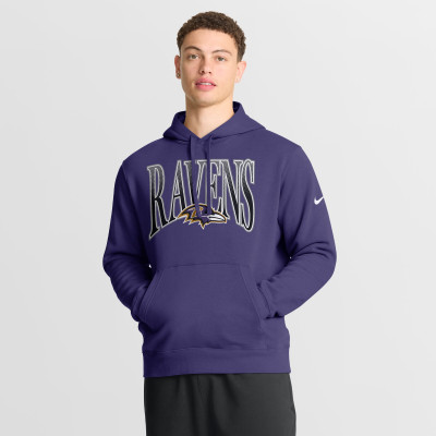 Толстовка Baltimore Ravens Nike Purple Full Blitz Club Fleece