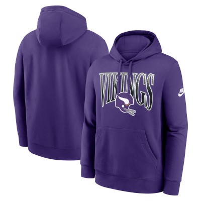 Minnesota Vikings Nike Purple Full Blitz Club Fleece Pullover Hoodie