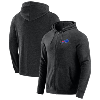Толстовка Buffalo Bills J. Palmer Dark Heather Gray Players Lounge Tri-Blend Full-Zip