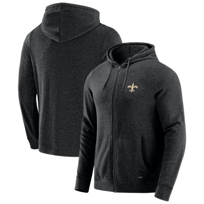 New Orleans Saints J. Palmer Dark Heather Gray Players Lounge Tri-Blend Full-Zip Hoodie