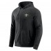 New Orleans Saints J. Palmer Dark Heather Gray Players Lounge Tri-Blend Full-Zip Hoodie