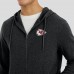 Kansas City Chiefs J. Palmer Dark Heather Gray Players Lounge Tri-Blend Full-Zip Hoodie
