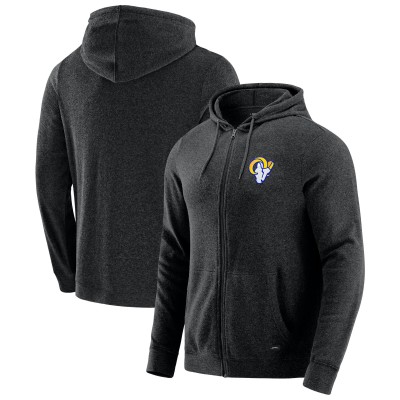 Los Angeles Rams J. Palmer Players Lounge Tri-Blend Full-Zip Hoodie - Dark Heather Gray