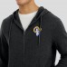 Los Angeles Rams J. Palmer Players Lounge Tri-Blend Full-Zip Hoodie - Dark Heather Gray