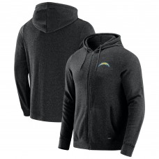 Los Angeles Chargers J. Palmer Dark Heather Gray Players Lounge Tri-Blend Full-Zip Hoodie