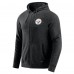 Pittsburgh Steelers J. Palmer Dark Heather Gray Players Lounge Tri-Blend Full-Zip Hoodie