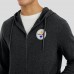 Pittsburgh Steelers J. Palmer Dark Heather Gray Players Lounge Tri-Blend Full-Zip Hoodie