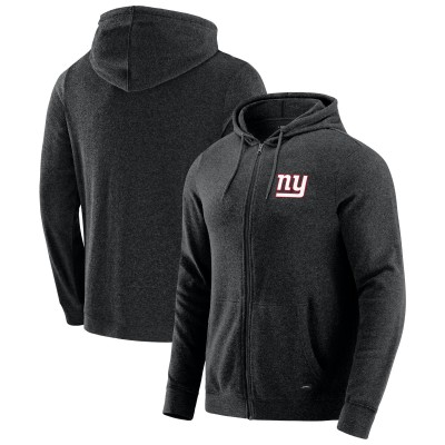 New York Giants J. Palmer Dark Heather Gray Players Lounge Tri-Blend Full-Zip Hoodie