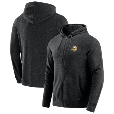 Minnesota Vikings J. Palmer Dark Heather Gray Players Lounge Tri-Blend Full-Zip Hoodie
