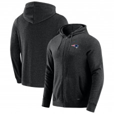 New England Patriots J. Palmer Dark Heather Gray Players Lounge Tri-Blend Full-Zip Hoodie