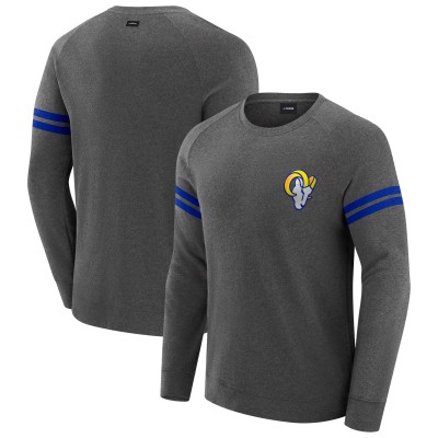 Los Angeles Rams J. Palmer Players Lounge Raglan Tri-Blend Sweatshirt - Dark Heather Gray