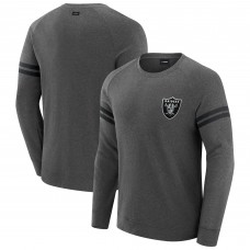 Las Vegas Raiders J. Palmer Dark Heather Gray Players Lounge Raglan Tri-Blend Sweatshirt