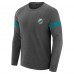 Miami Dolphins J. Palmer Dark Heather Gray Players Lounge Raglan Tri-Blend Sweatshirt