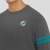 Miami Dolphins J. Palmer Dark Heather Gray Players Lounge Raglan Tri-Blend Sweatshirt