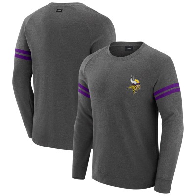 Minnesota Vikings J. Palmer Dark Heather Gray Players Lounge Raglan Tri-Blend Sweatshirt
