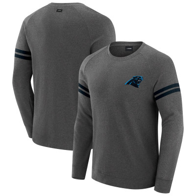 Свитшот Carolina Panthers J. Palmer Dark Heather Gray Players Lounge Raglan Tri-Blend
