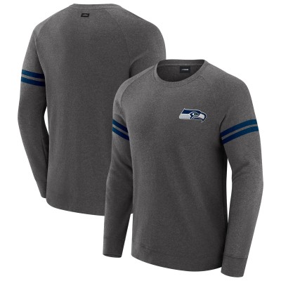 Seattle Seahawks J. Palmer Dark Heather Gray Players Lounge Raglan Tri-Blend Sweatshirt