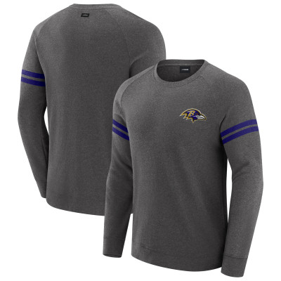 Свитшот Baltimore Ravens J. Palmer Dark Heather Gray Players Lounge Raglan Tri-Blend