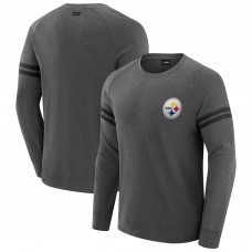 Pittsburgh Steelers J. Palmer Dark Heather Gray Players Lounge Raglan Tri-Blend Sweatshirt