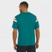 Футболка Miami Dolphins Darius Rucker Collection by Fanatics Aqua Distressed Throwback Shoulder Stripe