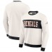 Cincinnati Bengals Darius Rucker Collection by Fanatics Cream Colorblock Pullover Sweatshirt