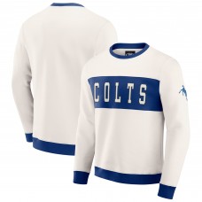 Indianapolis Colts Darius Rucker Collection by Fanatics Cream Colorblock Pullover Sweatshirt