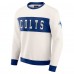 Indianapolis Colts Darius Rucker Collection by Fanatics Cream Colorblock Pullover Sweatshirt